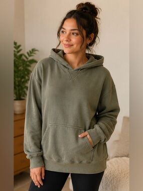 GAP Olive Green Hoodie Fits Women's Small Medium Oversized